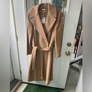 Talbots Classic Camel Belted Coat 18